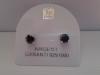 Boucles argent oxyde de zirconium noir ref 101228