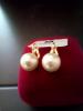 Boucles plaque or perle blanche clip s ref 15884 1